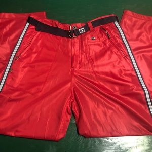 Sonoma Jean Co. Red Track Pant 34 X 32 Zipper Pockets Mesh Lining